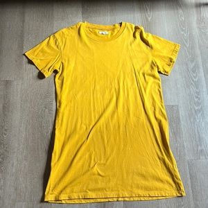 Yellow Madewell yellow tee shirt dress